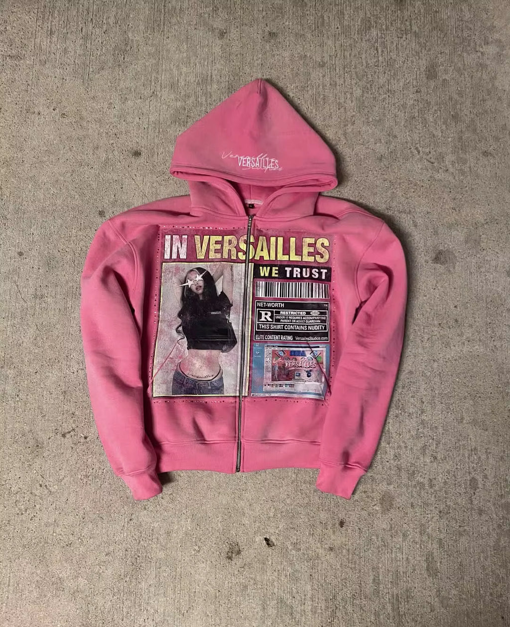 CROPPED VERSAILLES ZIP HOODIE